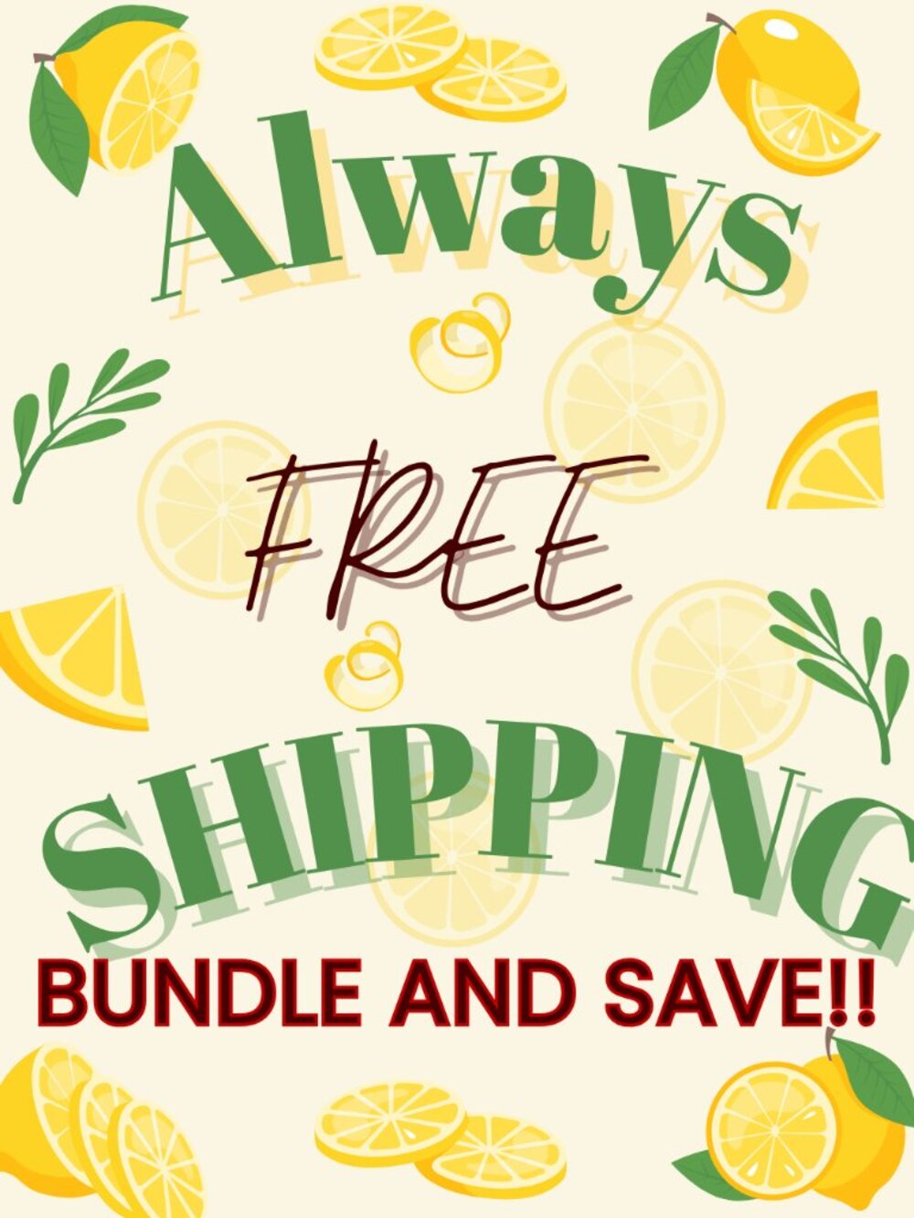 Always free shipping! !